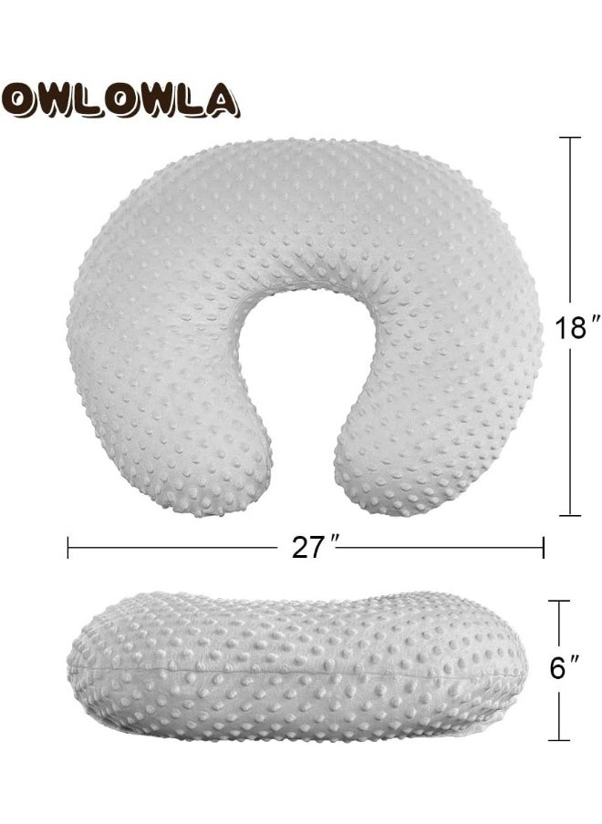 Owlowla Nursing Pillow Cover, Breastfeeding Pillow Slipcover Fits Nursing Pillow for Baby Boy Girl(Black)