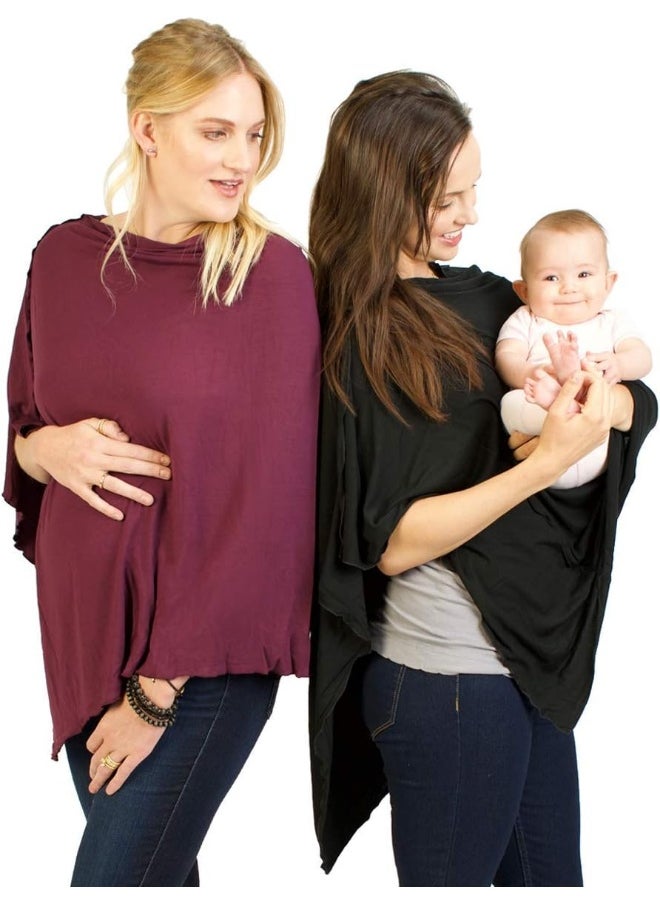 Bamboobies Chic Nursing Shawl, Black