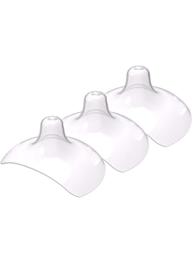 purifyou Shields for Nursing - Soft Set of 3, 16mm / 18mm / 20mm / 24mm, with Free Case | Cushions Sore or Sensitive , Flex Breastfeeding Shield, Newborn Attachment to Breast, (20mm)