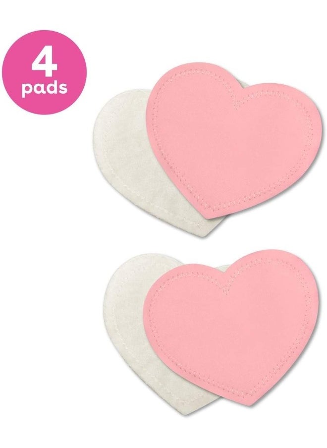 Bam Nursing Pads for Breastfeeding Reusable Washable Breast Pads Super Soft Rayon Made From Bamboo Milk Proof Liner Perfect Baby Shower Gifts, Pale Pink