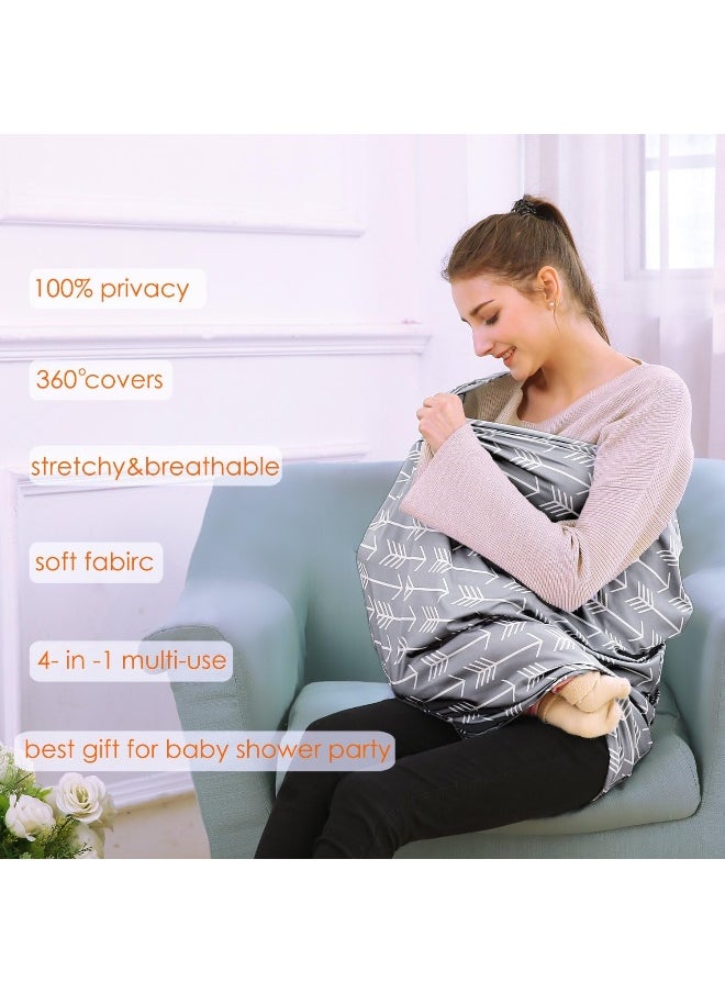 Hicoco Car seat Canopy Nursing Cover - Multi use Baby Stroller and carseat Cover, Breastfeeding Nursing Covers, Boys and Girls Shower Gifts