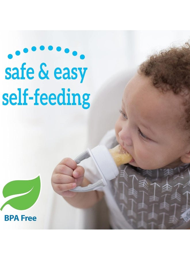 Dr. Brown's Fresh First Silicone Feeder, Mint & Grey, 2 Count