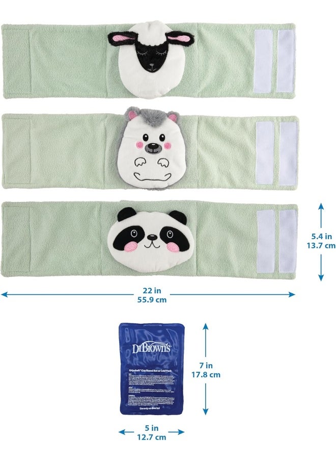Dr. Brown's Infant Gripebelt for Colic Relief, Heated Tummy Wrap, Baby Swaddling Belt for Gas Relief, Natural Relief for Upset Stomach in Babies and Toddlers, Panda, 0-3m