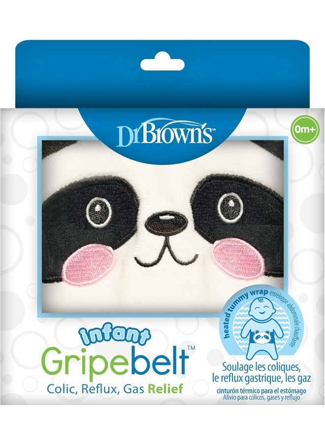 Dr. Brown's Infant Gripebelt for Colic Relief, Heated Tummy Wrap, Baby Swaddling Belt for Gas Relief, Natural Relief for Upset Stomach in Babies and Toddlers, Panda, 0-3m