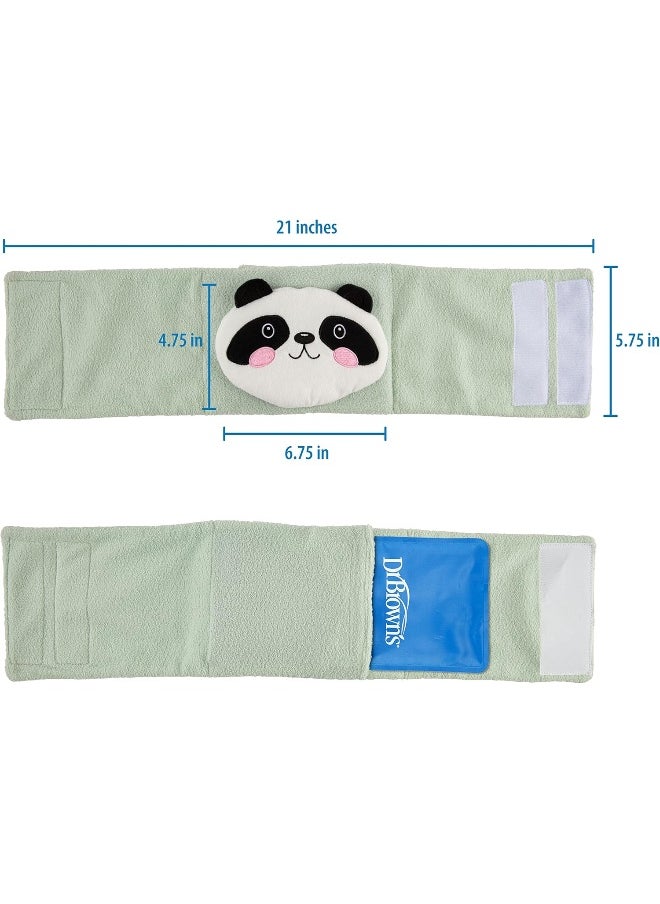 Dr. Brown's Infant Gripebelt for Colic Relief, Heated Tummy Wrap, Baby Swaddling Belt for Gas Relief, Natural Relief for Upset Stomach in Babies and Toddlers, Panda, 0-3m