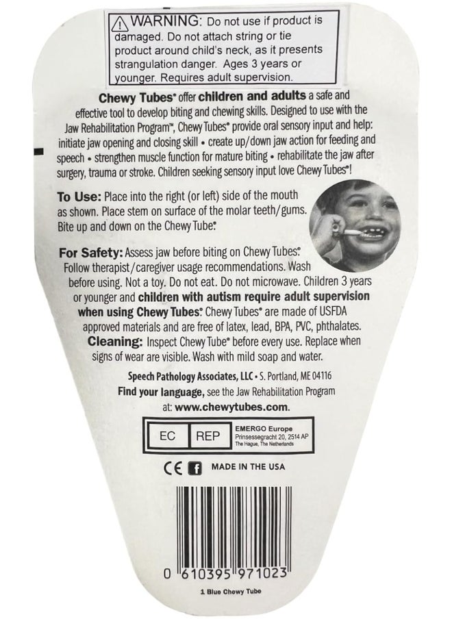 Chewy Tubes Teether - Blue