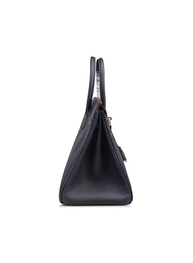 Padlock Handbag With Gold Hardware Black