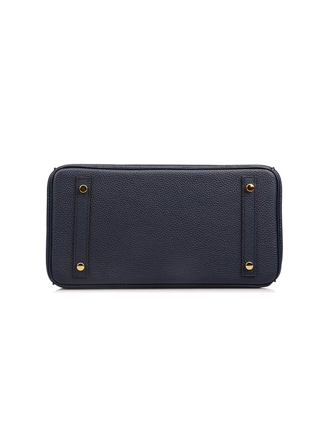 Padlock Handbag With Gold Hardware Black