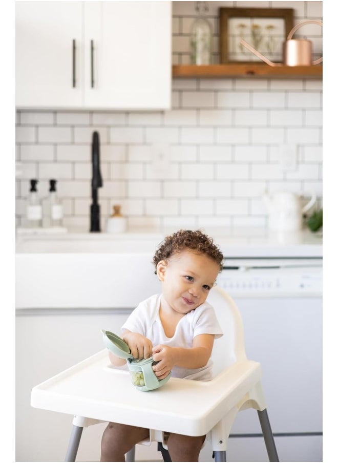 Ubbi Tweat No Spill Snack Container for Kids, BPA-Free, Toddler Snack Container, Sage & Pink