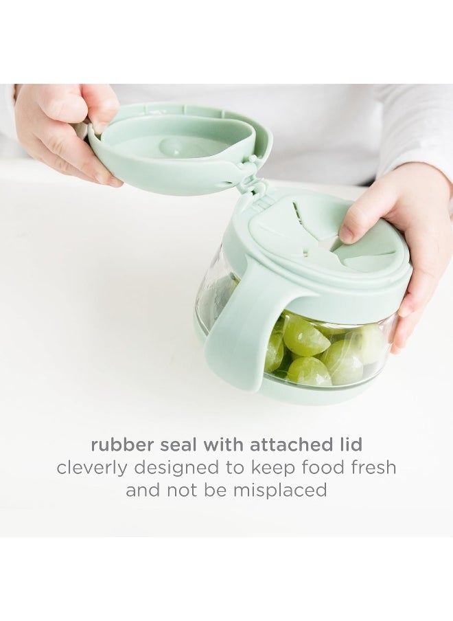 Ubbi Tweat No Spill Snack Container for Kids, BPA-Free, Toddler Snack Container, Sage & Pink