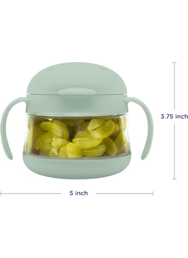 Ubbi Tweat No Spill Snack Container for Kids, BPA-Free, Toddler Snack Container, Sage & Pink