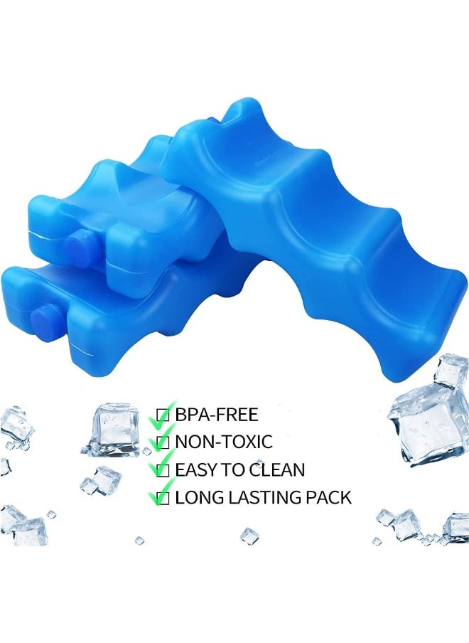 Pack of 3 Reusable Ice Packs for Breastmilk Storage, Bottle Ice Packs for Breastfeeding Mom, Blue