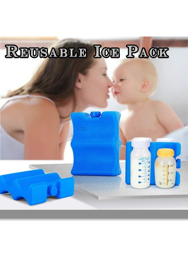 Teamoy Breastmilk Ice Pack(Pack of 2), Bottle Ice Packs for Breastmilk Storage and Breastfeeding Working Mom, Small