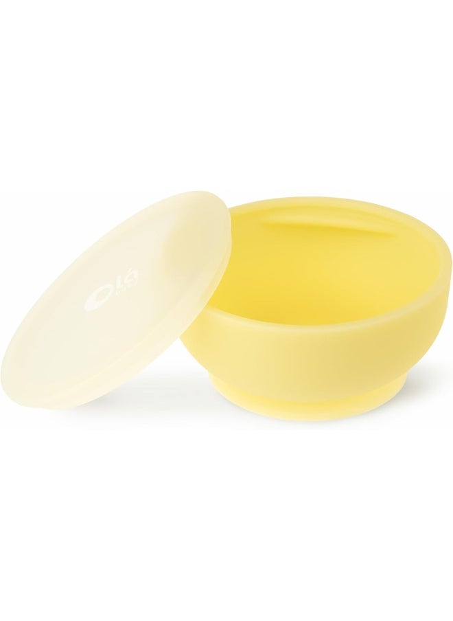 Olababy 100% Silicone Suction Bowl with Lid for Independent Feeding Baby and Toddler