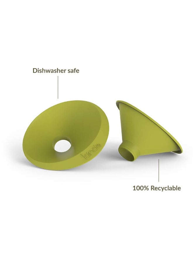 Kiinde Twist Pouch and Foodii System 2-Piece Funnel Set for Breast Milk, Formula, Baby Food, Water, Purees, Solids