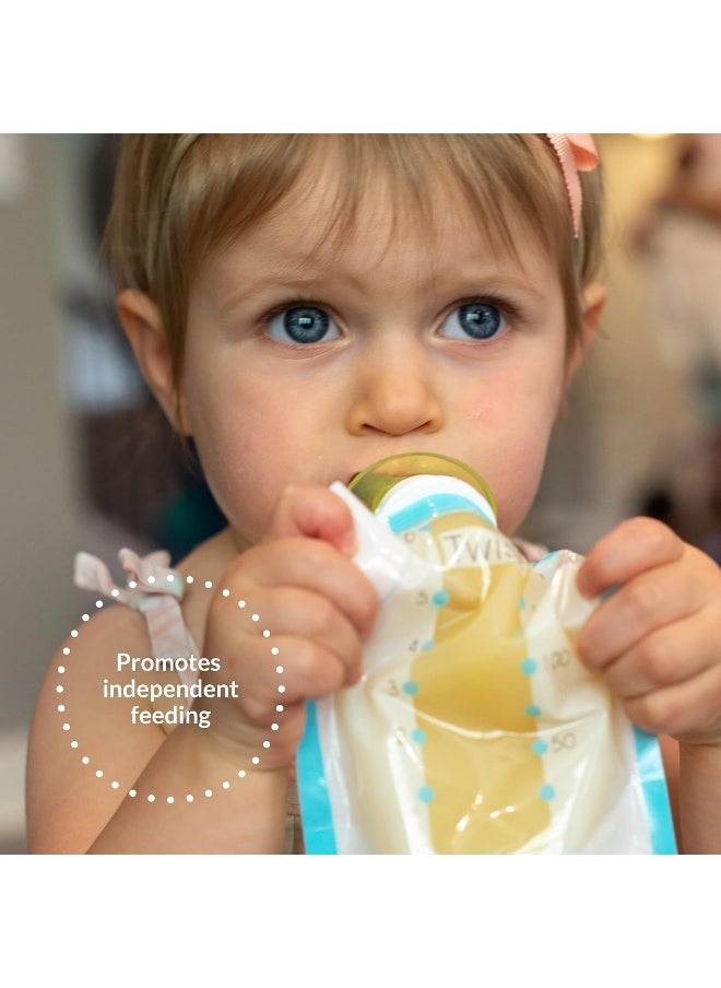 Kiinde Foodii Baby Food and Formula Storage, Disposable Squeeze Pouches (40 Pack)