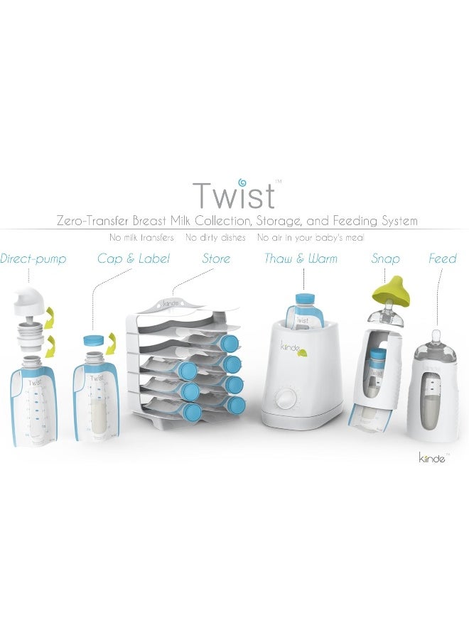 Kiinde Twist Pouch Breast Milk Storage Bags for Pumping, Freezing, and Feeding