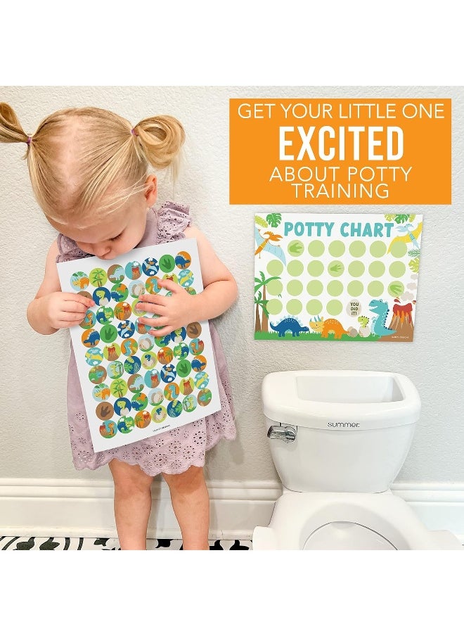 Hadley Designs Dinosaur Potty Training Chart for Toddlers Boys