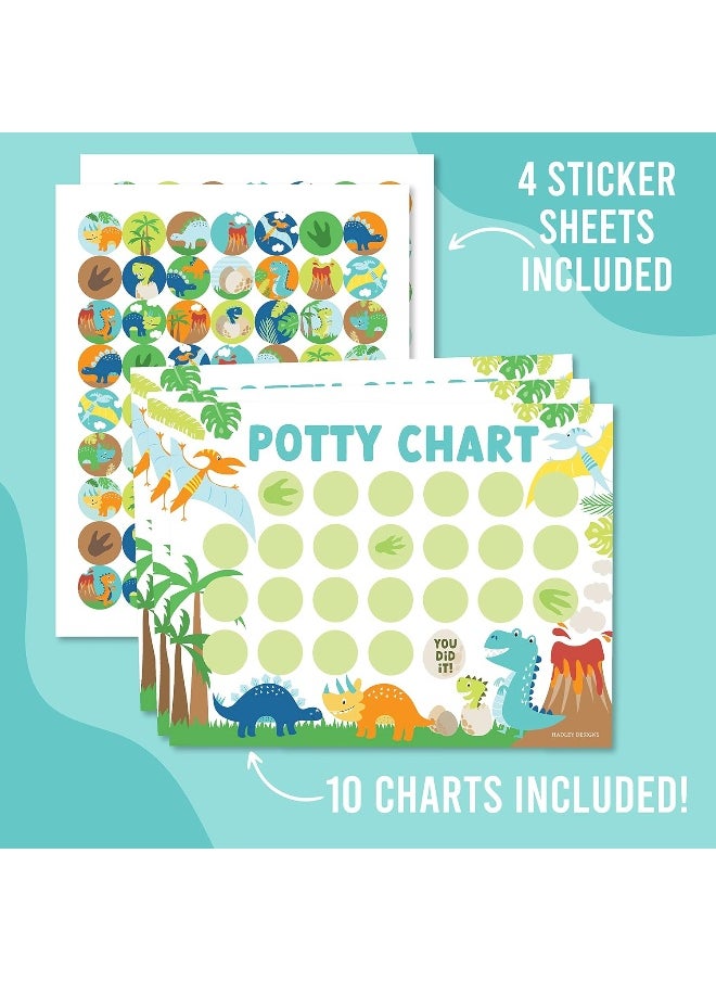 Hadley Designs Dinosaur Potty Training Chart for Toddlers Boys