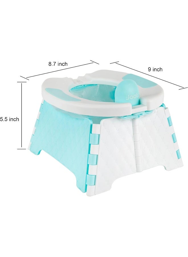 Jool Baby Portable Potty Training Chair with Travel Bag and 30 Liners, Foldable, Indoor/Outdoor Use, Camping