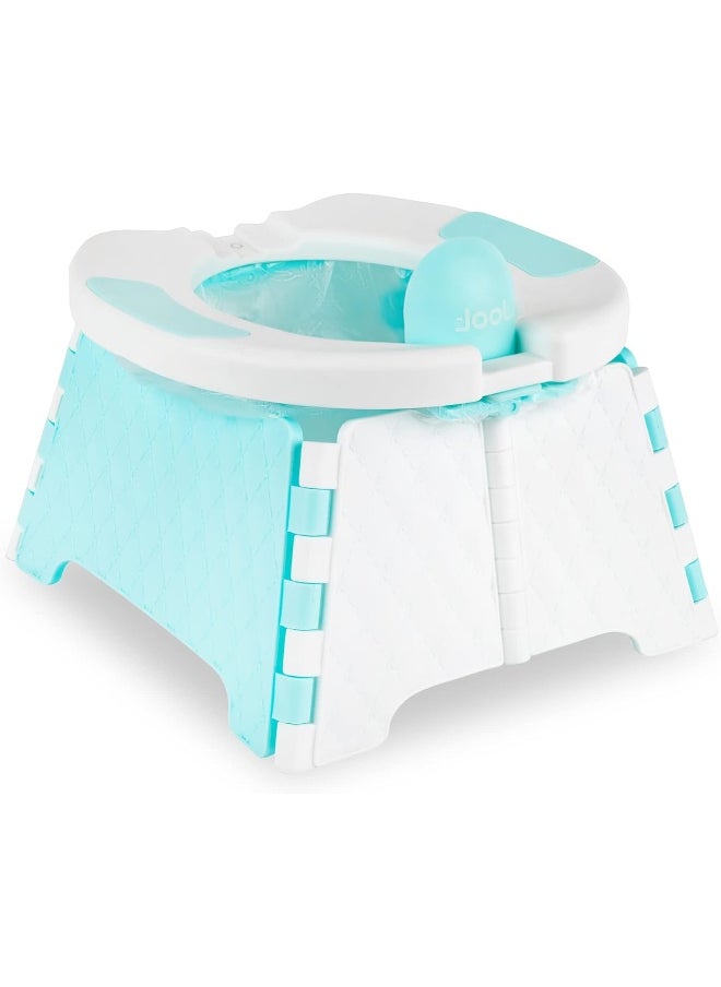 Jool Baby Portable Potty Training Chair with Travel Bag and 30 Liners, Foldable, Indoor/Outdoor Use, Camping