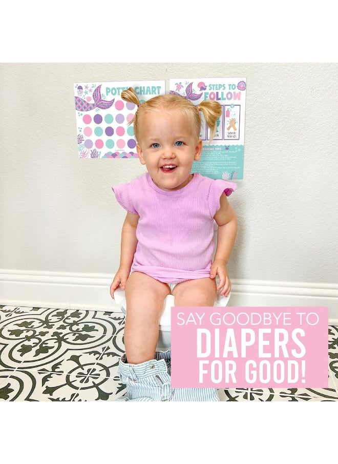 Mermaid Potty Training Chart For Toddler Girls