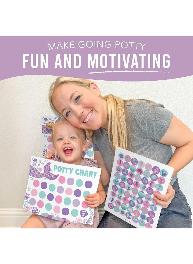 Mermaid Potty Training Chart For Toddler Girls