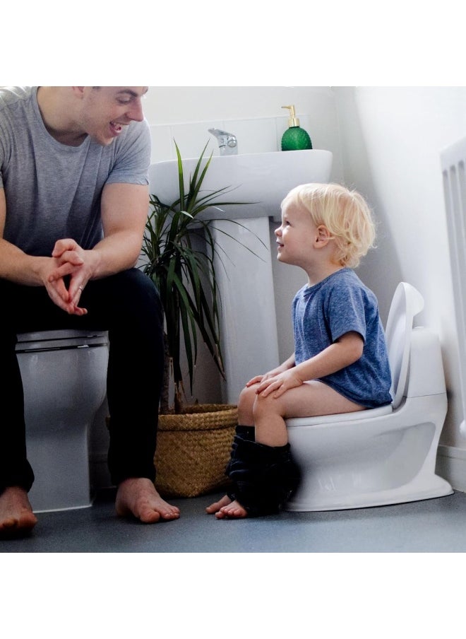 Nuby My Real Potty Training Toilet with Life-Like Flush Button & Sound for Toddlers & Kids