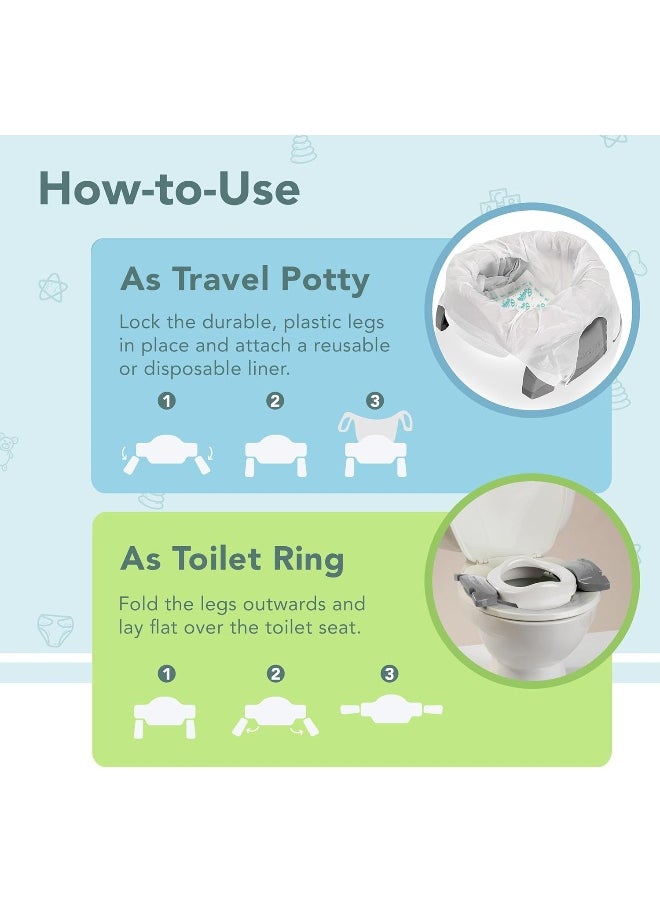 Kalencom Potette Plus 2-in-1 Travel Potty and Trainer Seat