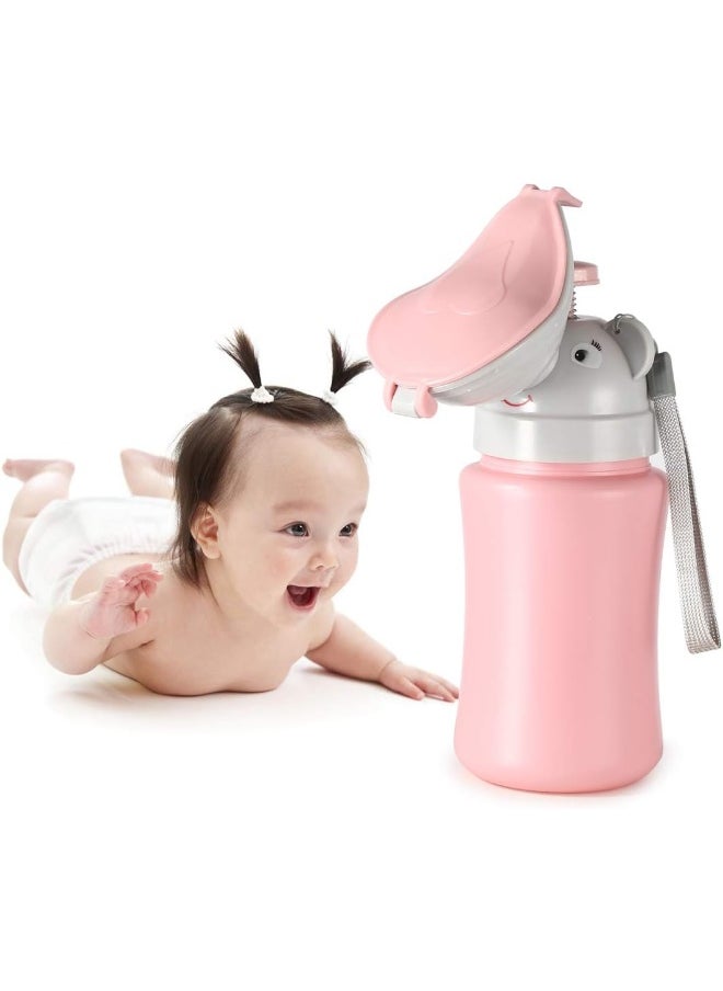 ONEDONE Travel Urinal Portable Potty Pee Cup for Kids Girls Urinal Emergency Toilet for Camping Car Travel and Kid Potty Pee Training Pee Bottle for Toddlers Kids Children Baby Girls