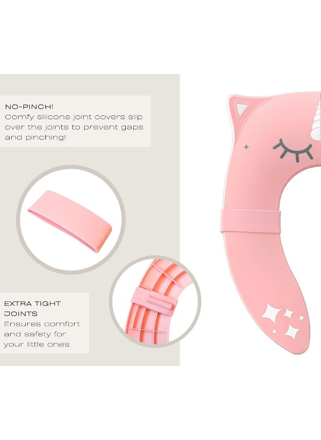 Hippypotamus Travel Potty Seat for Toddler - Pink Unicorn - Folding Potty Training Seat - Portable Toilet Seat Cover for Baby & Kids