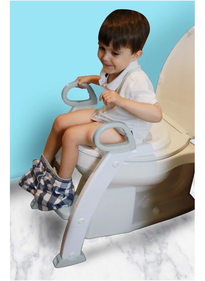 Spuddies Potty with Ladder, White/Gray, One Size (Pack of 1)