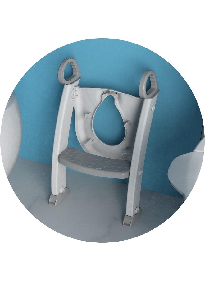 Spuddies Potty with Ladder, White/Gray, One Size (Pack of 1)