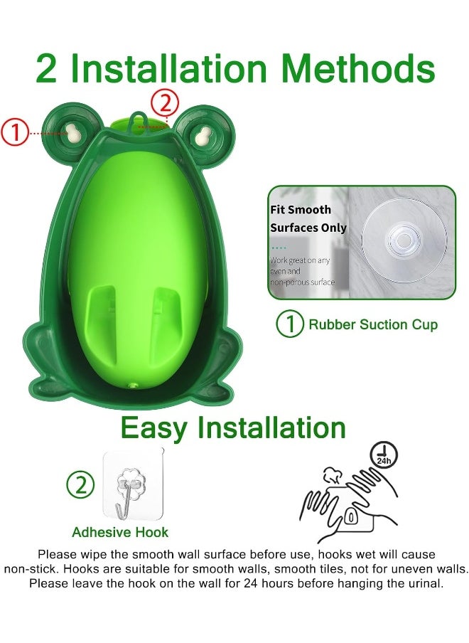 AOMOMO Frog Potty Training Urinal for Toddler Boys Toilet with Funny Aiming Target Green