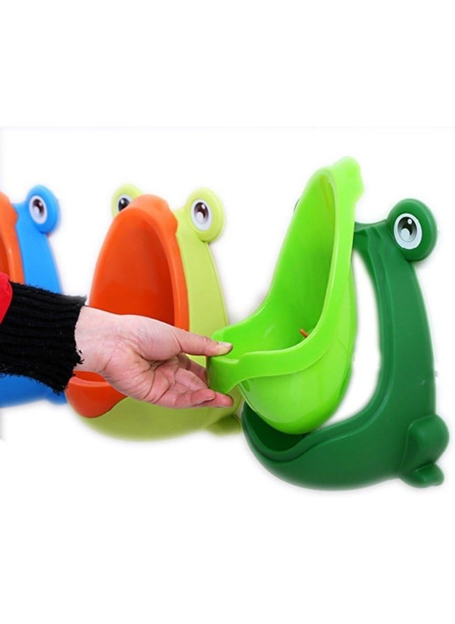 Foryee Cute Frog Potty Training Urinal for Boys with Funny Aiming Target - Blackish Green