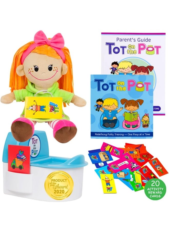 Tot on the Pot Potty Training with - Complete Kit Includes Parent's Guide, Children's Book, Doll, Toy Toilet & Activity Reward Cards | Pediatrician-Recommended | Play-Based Learning