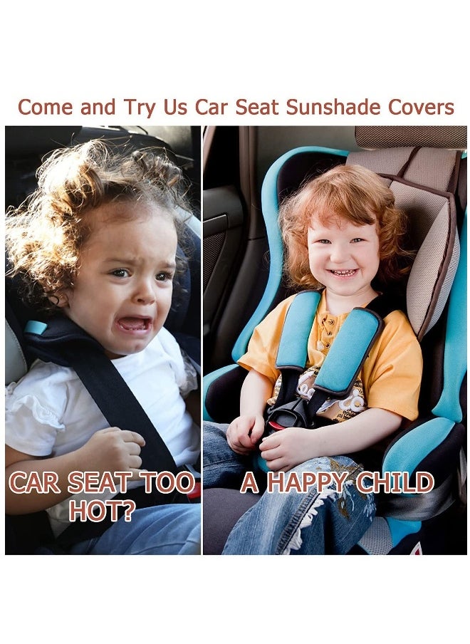 Infant Car Seat Sun Shade Cover - Heat Protector for Baby Seats, Keeps Toddler Car Seats Cool, Blocks Sun & Heat, Reflective Covers for Ultimate Comfort.