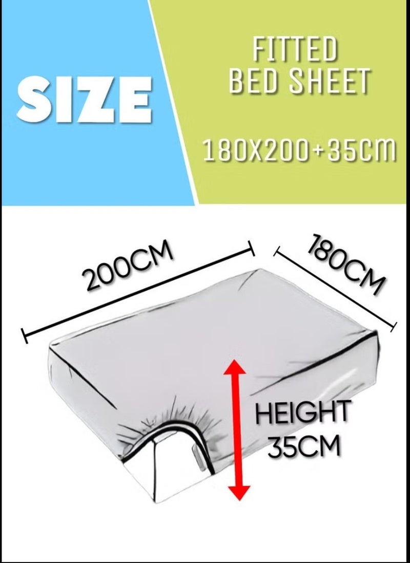 Black Striped Queen Bed Sheet Sets Cotton 3 Piece Set Deep Pocket 180x200+35cm