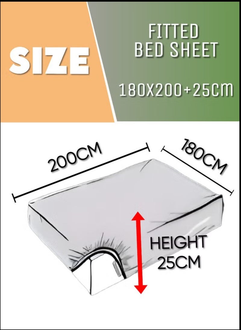 Black Striped Queen Bed Sheet Sets Cotton 3 Piece Set Deep Pocket 180x200+25cm