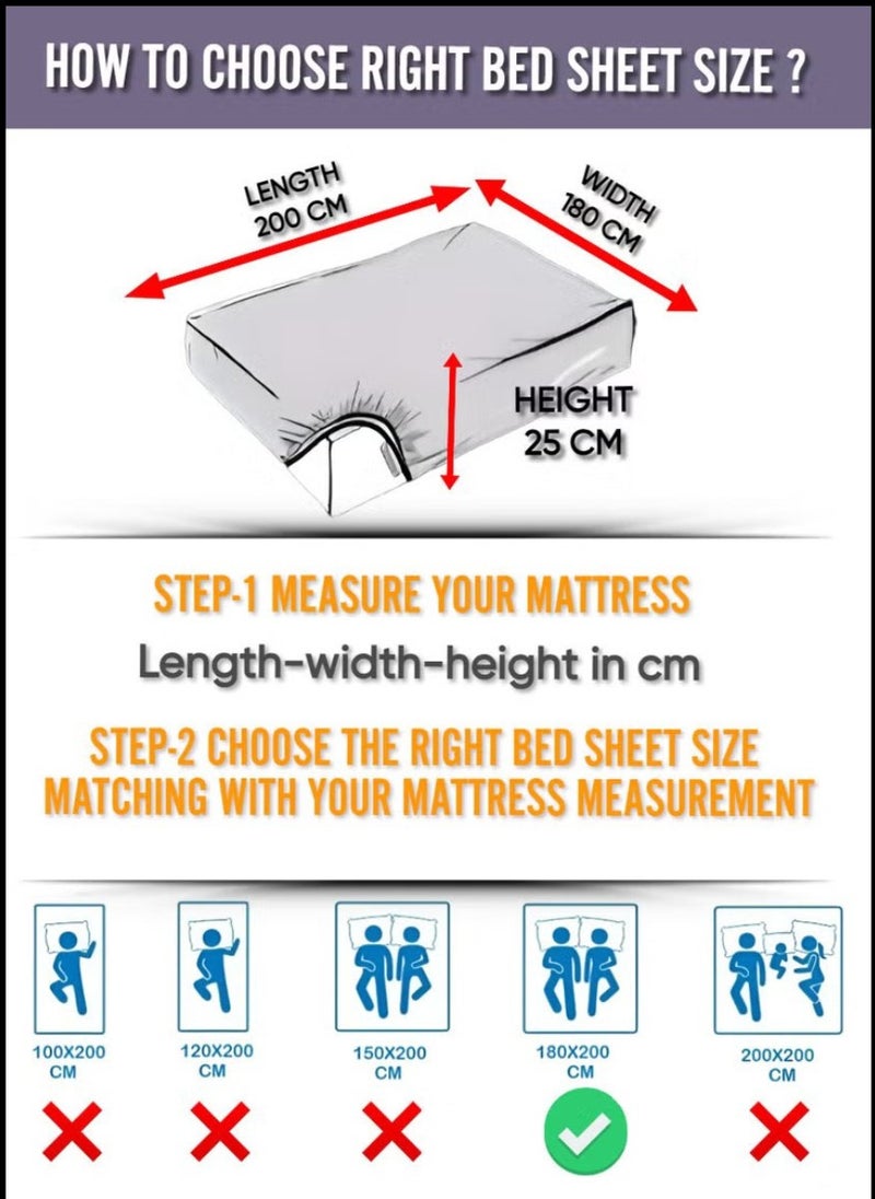 Black Striped Queen Bed Sheet Sets Cotton 3 Piece Set Deep Pocket 180x200+25cm