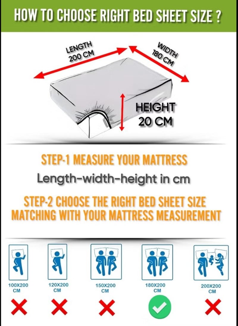 Black Striped Queen Bed Sheet Sets Cotton 3 Piece Set Deep Pocket 180x200+20cm