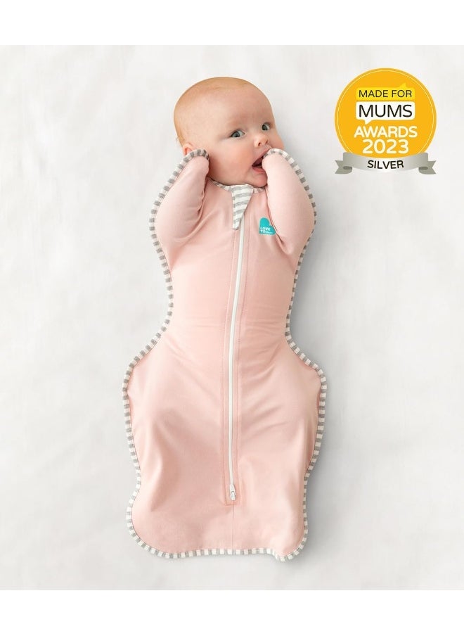 Love To Dream Swaddle Blanket. Newborn Essentials For 0-6 Months Baby Girls And Boys. 1.0 TOG Baby Sleeping Bag With Arms, Provides Comfortable And Quiet Sleep. Cotton Fabric (Dusty Pink, M)