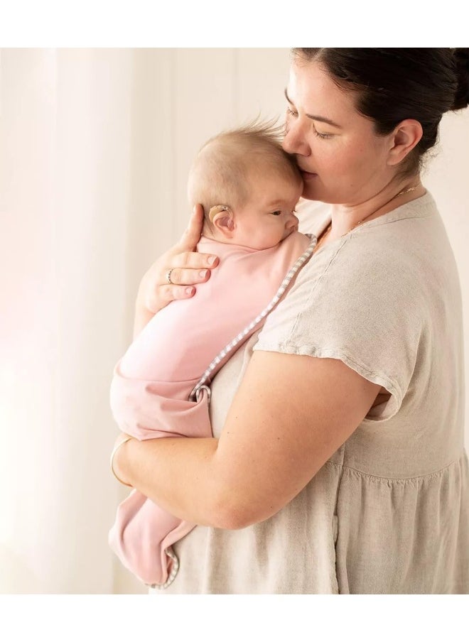 Love To Dream Swaddle Blanket. Newborn Essentials For 0-6 Months Baby Girls And Boys. 1.0 TOG Baby Sleeping Bag With Arms, Provides Comfortable And Quiet Sleep. Cotton Fabric (Dusty Pink, M)