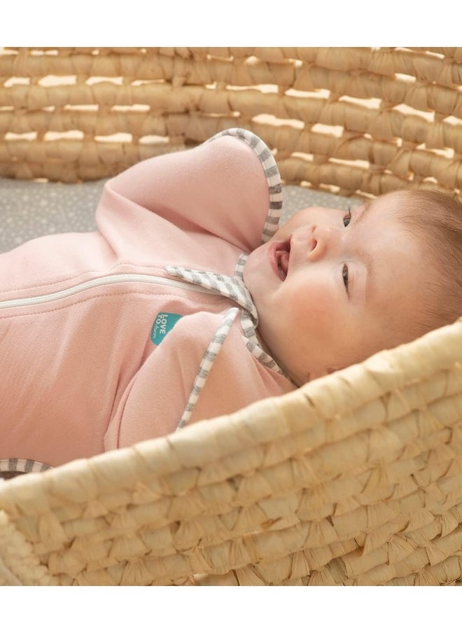 Love To Dream Swaddle Blanket. Newborn Essentials For 0-6 Months Baby Girls And Boys. 1.0 TOG Baby Sleeping Bag With Arms, Provides Comfortable And Quiet Sleep. Cotton Fabric (Dusty Pink, M)