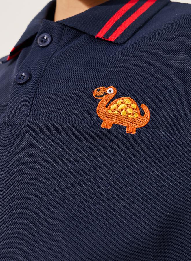 Embroidered Polo T-Shirt and Shorts Set