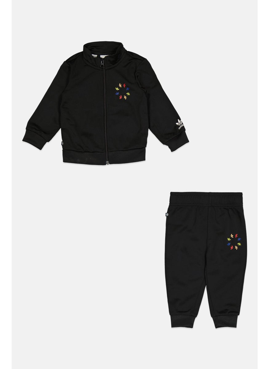 Toddlers Boy 2 Pieces Long Sleeve Outdoor Tracksuits, Black