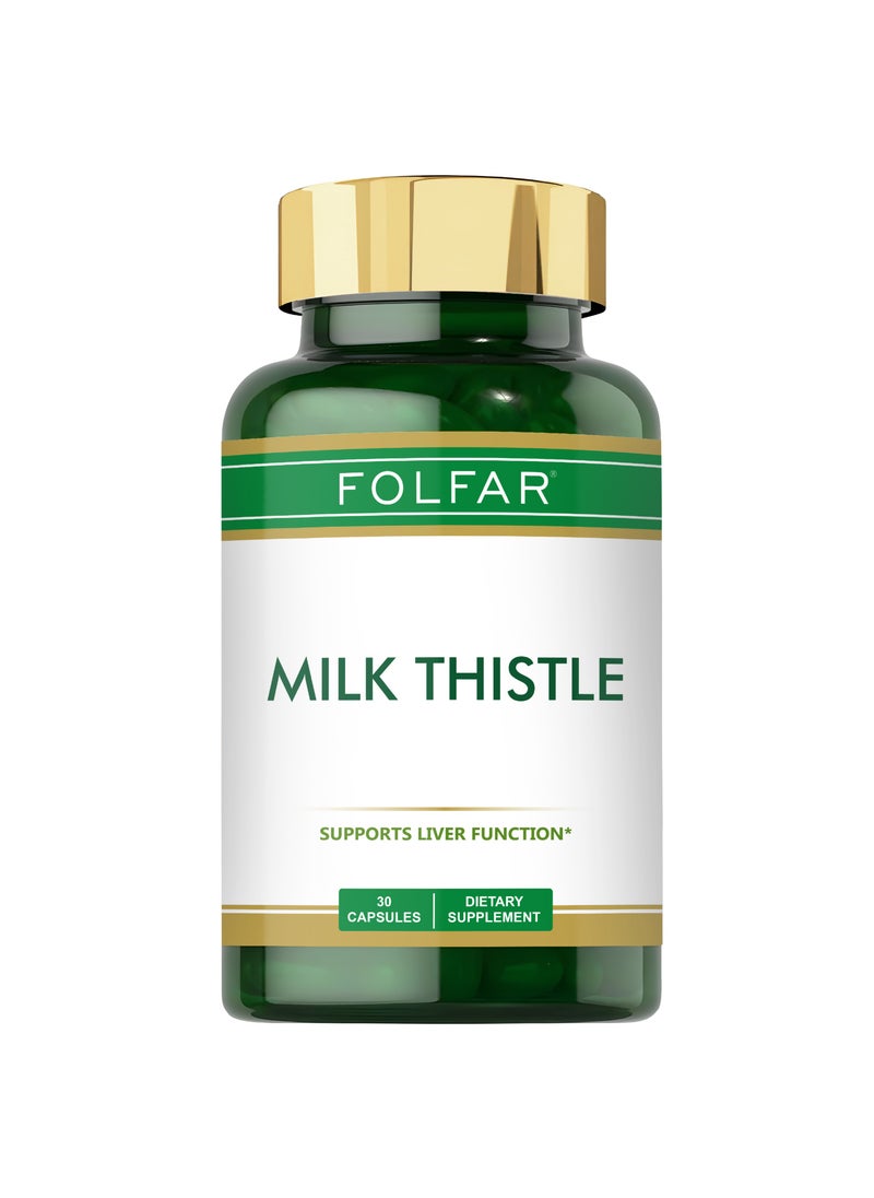 Milk Thistle 15000 mg Silymarin, Supports Liver Function - 30 Capsules