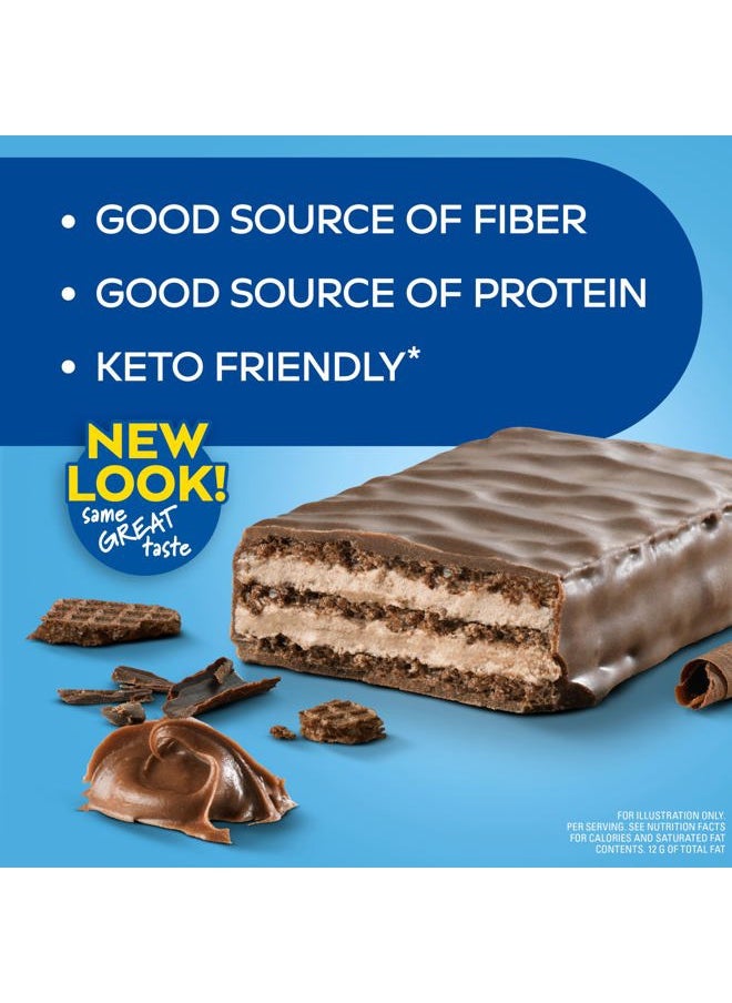 Chocolate Crème Protein Wafer Crisps, Protein Dessert, 4g Net Carb, 1g Sugar, High in Fiber, Keto Friendly, 5 Count