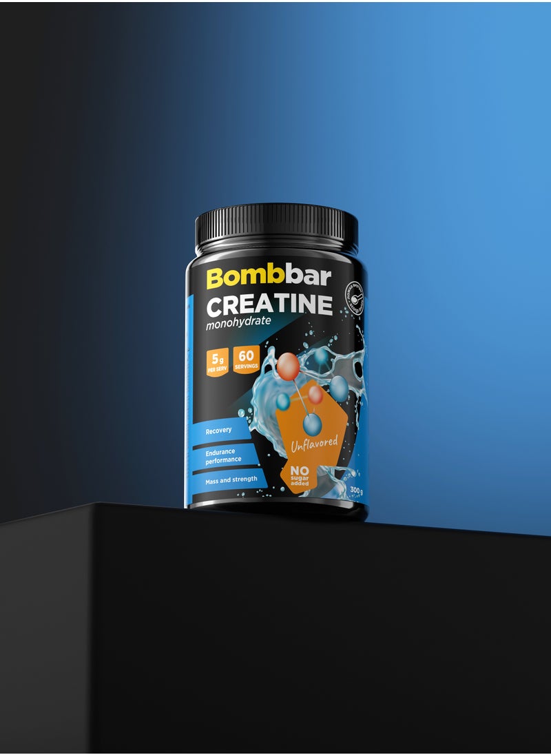 Creatine Monohydrate Powder Dietary Supplement Unflavored No Sugar Added 300g