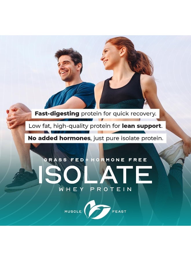 Grass-Fed Whey Protein Isolate, All Natural Hormone Free Pasture Raised, Cappuccino, 5Lb (75 Servings)